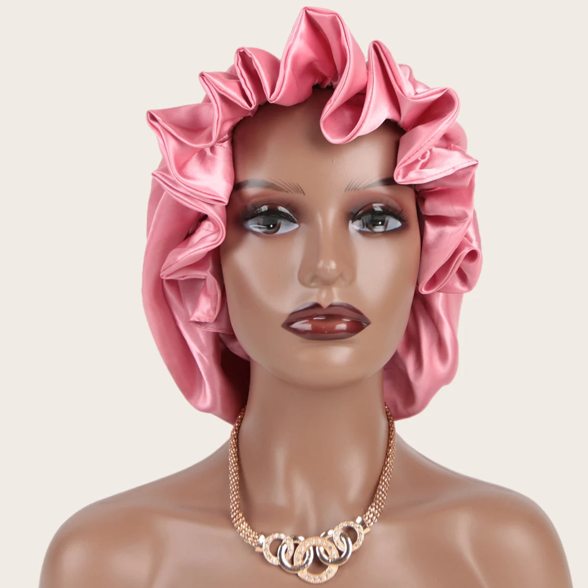 Double-Layered LaceCaps, Hair Bonnet, Can Be Worn on Both Sides, All Men and Women Can Wear It, 1Pc