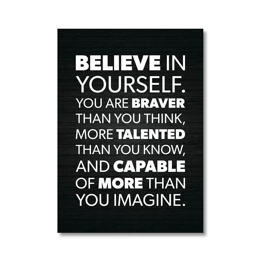 Office Decor Exercise Motivational Quote Minimalist Wall Art Print Canvas Painting Posters for Living Room Modern Home Decor