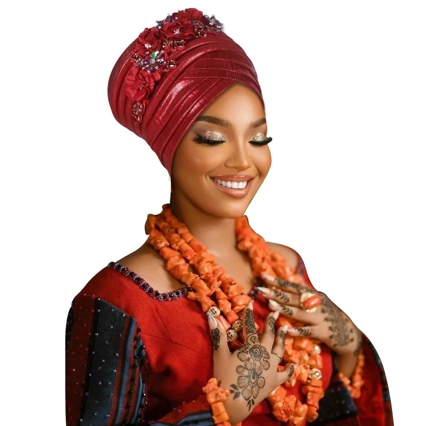 Fashion Women African Turban Cap Lady Head Wraps Nigeria Wedding Auto Gele Headtie Party Headgear Headwear Hat Outfits