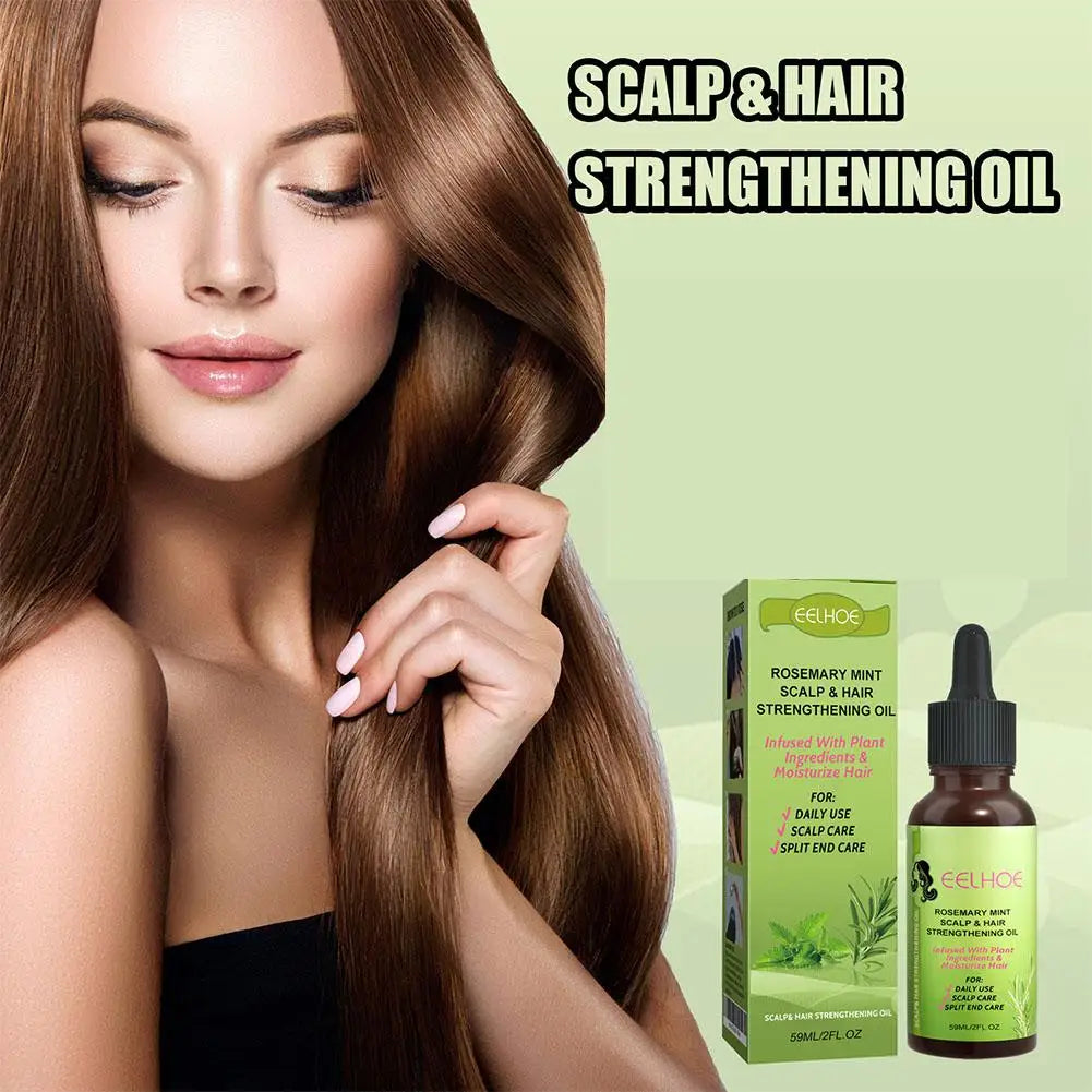 30ml/59ml Batana Rosemary Mint Scalp Hair Strengthening Oil Biotin Essential Oils Nourishing Treatment Split Ends Dry All Types