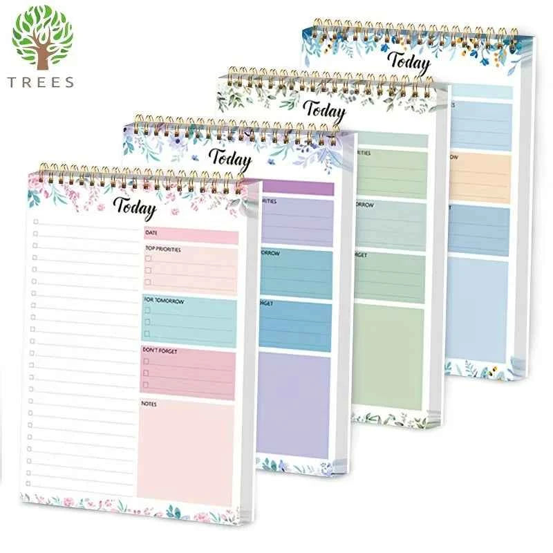 52 sheets To Do List Notepad Undated Daily Planner with Hourly Schedule for Task Management Notebook for Work