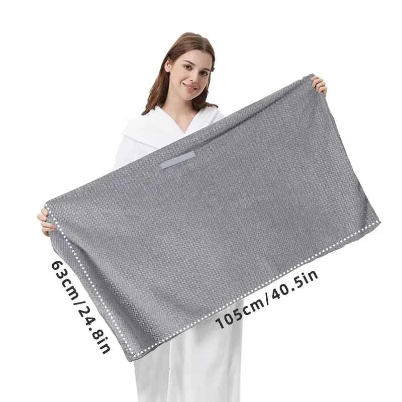 Large Size Hair Turban Microfiber Quick Dry Hair Towel Wrap with Elastic Band Soft & Absorbent Turbie Twist Hair Towel