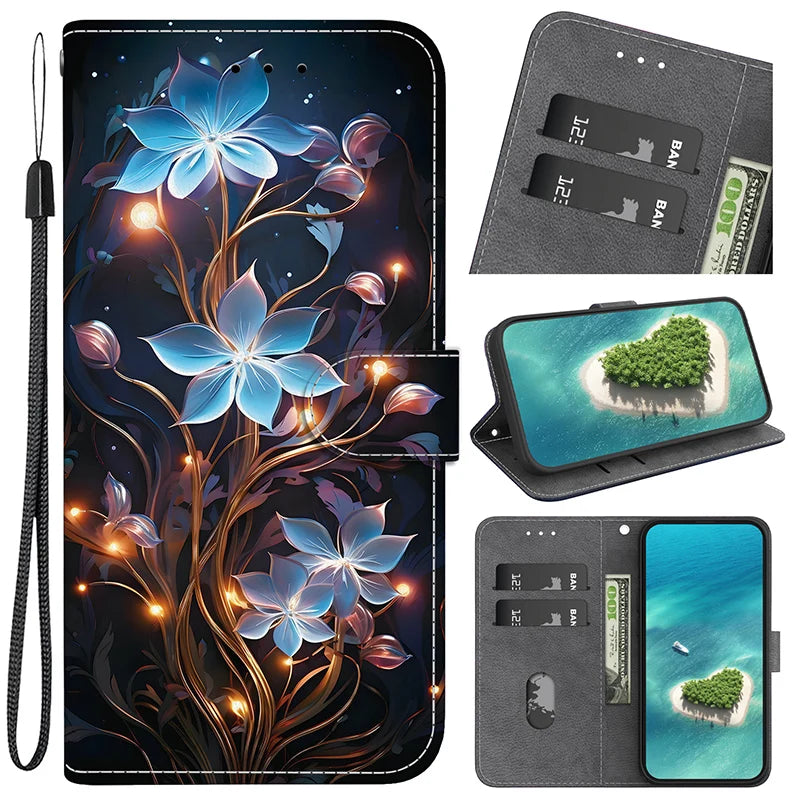 Leather Phone Case For iPhone 11 12 13 14 15 16 17 Pro Max XR 14 15 16 Plus 16e 17 Air Wallet Lanyard Cover