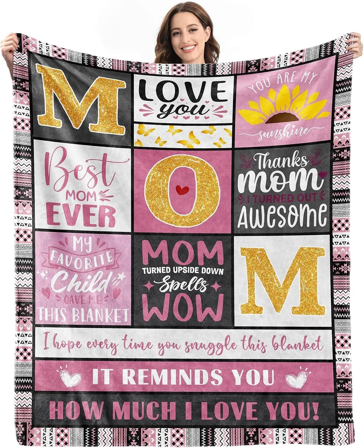 Best Mom Ever Blanket – “Remember I Love You Mum” Gift for Mom
