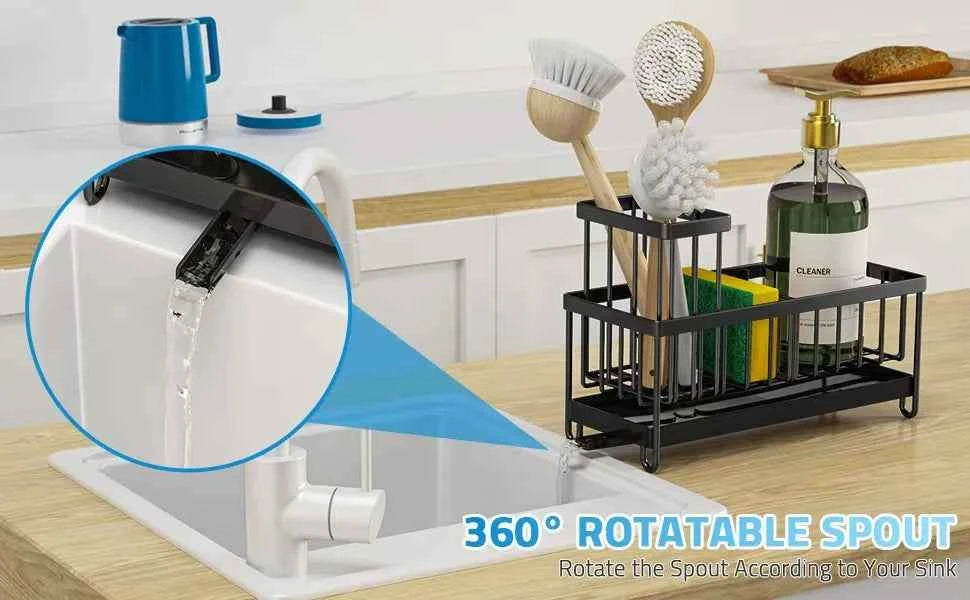 Kitchen storage shelf, self-drainage dishcloth rack, drainage rack, no drilling, household seasoning rack, faucet, sink rack, co