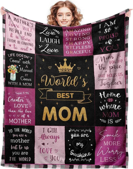 Perfect Gift to Mom Peace Blanket for Anniversary Birthday Mothers Day Fathers day for Mom Dad Wife Sister Grandma Abuela Throw