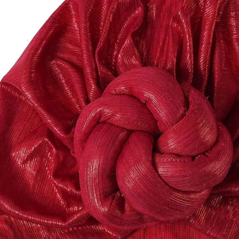 Bonnet For Women Turban Hat Hot Ice Silk Quick-Drying Breathable Laser Personality Trend Ethnic Flower-wrap Knotted Cap female
