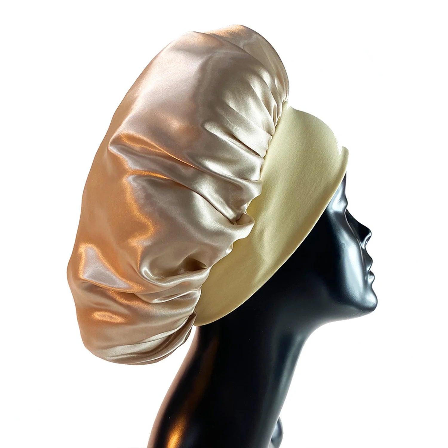 10PCS Women Satin Bonnet Elastic Wide Band Night Sleep Hat Solid Floral Printed Soft Silk Cap Set Beauty Salon Hair Care Hats - NamafadStore