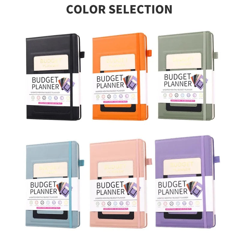 A5 Undated Budget Planner 2 Year Expense Tracker Notebook Bill Organizer Money Savings Financial Book with Pocket