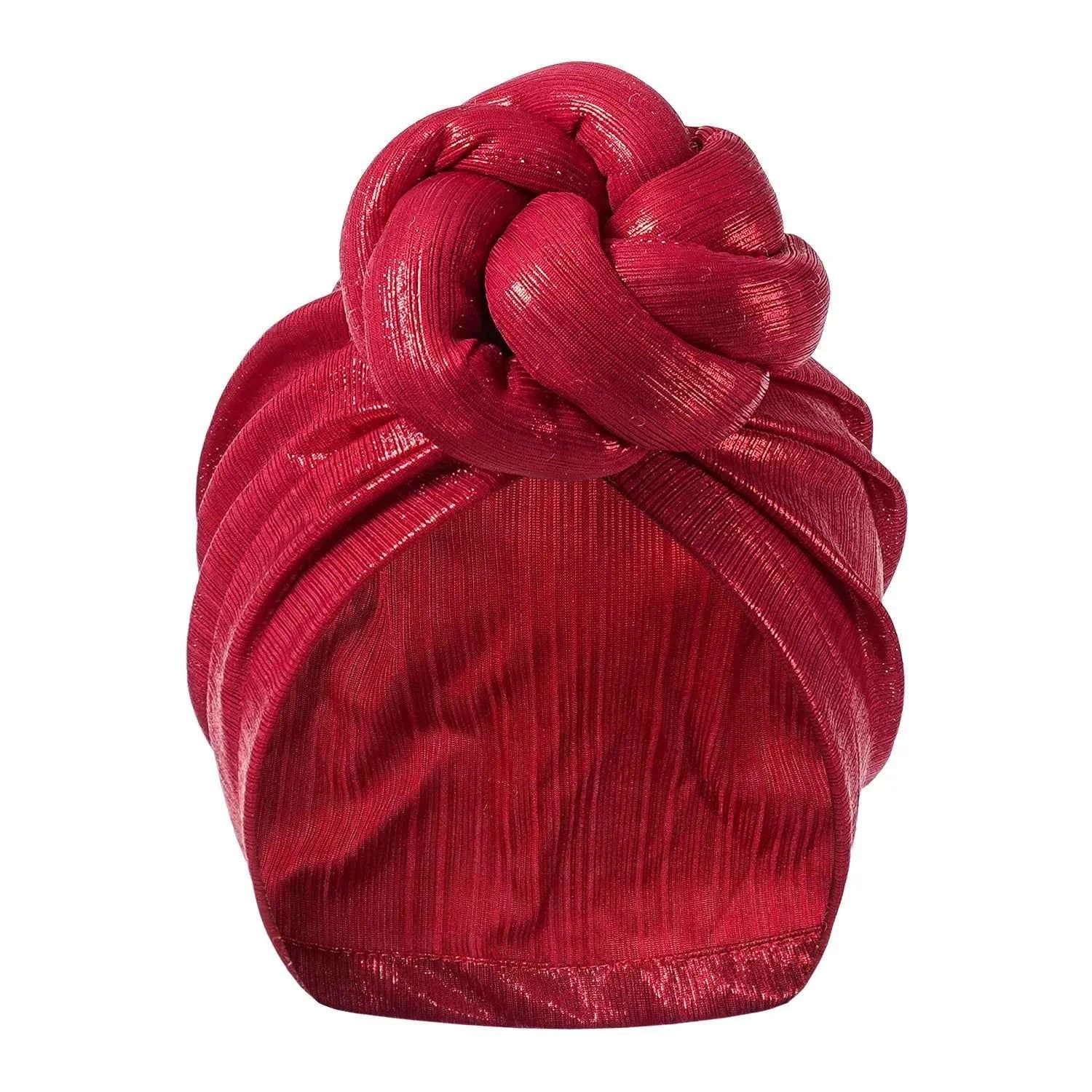Bonnet For Women Turban Hat Hot Ice Silk Quick-Drying Breathable Laser Personality Trend Ethnic Flower-wrap Knotted Cap female
