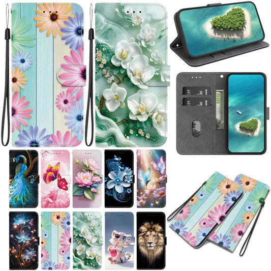 Leather Phone Case For iPhone 11 12 13 14 15 16 17 Pro Max XR 14 15 16 Plus 16e 17 Air Wallet Lanyard Cover