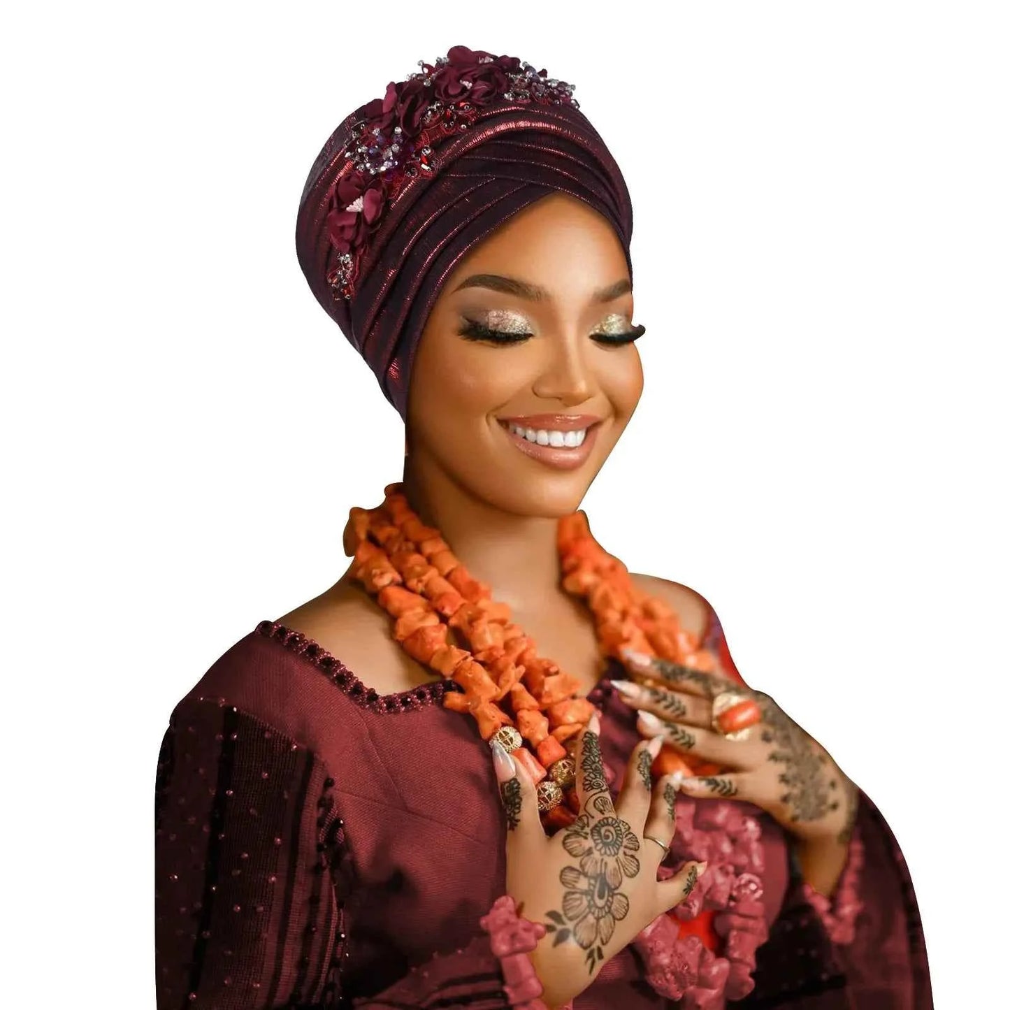 Fashion Women African Turban Cap Lady Head Wraps Nigeria Wedding Auto Gele Headtie Party Headgear Headwear Hat Outfits