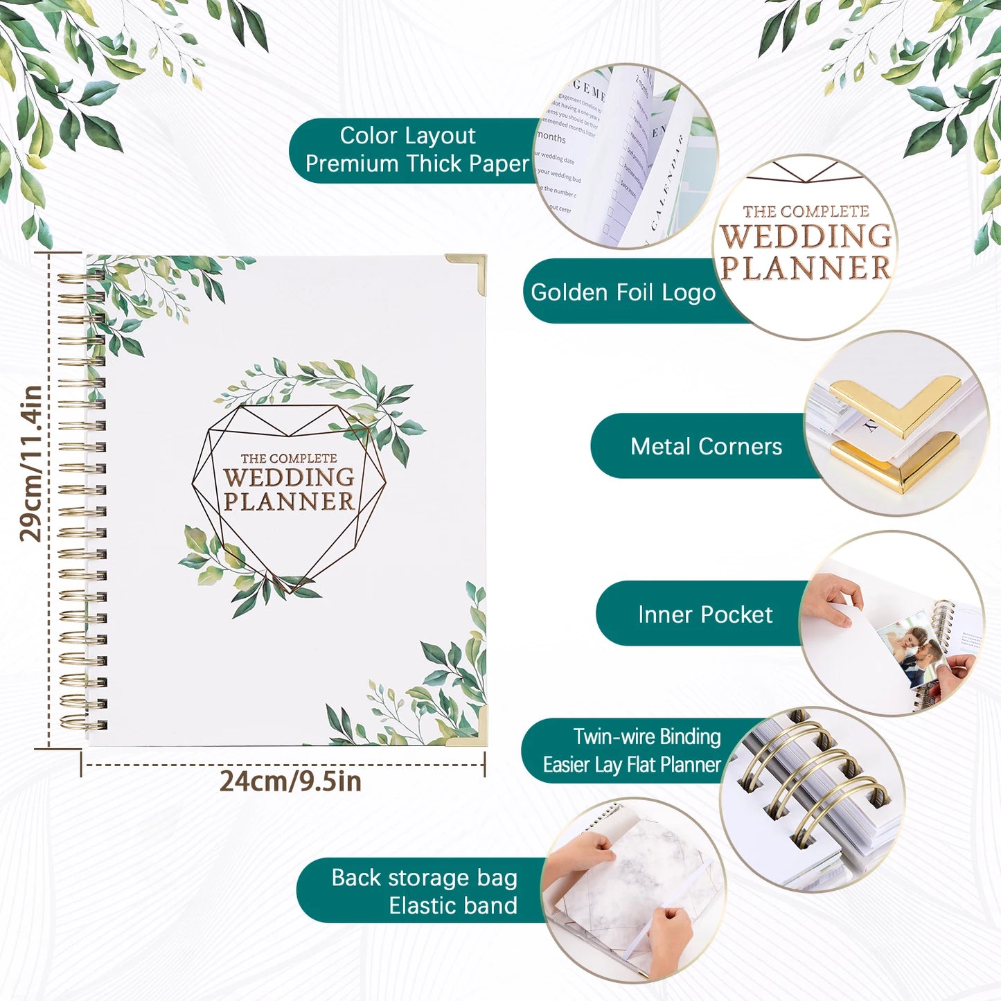 Wedding Guest Book & Planning Album – Minimalist Hardback Reception Signing Book