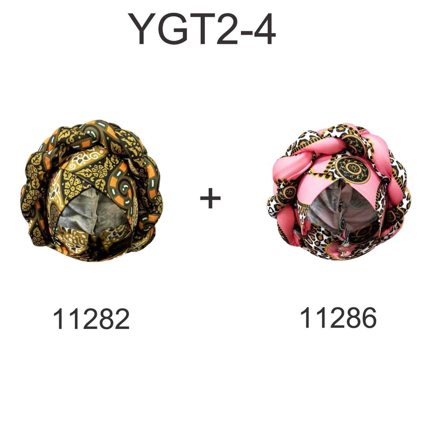 2Pcs Set African Headtie Big Braid Turban Cap For Women Nigeria Female Wraps Lady Fashion Headgear Turbante Mujer