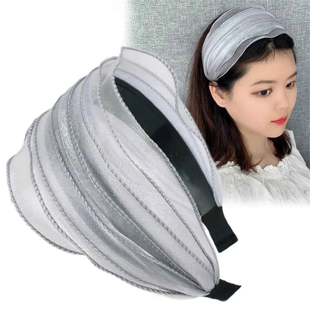 Wide Women Hairband Solid Lace Turban Solid Elastic Hair Bands Hair Accessories Headband for Women Girls Headdress Dropship Gift