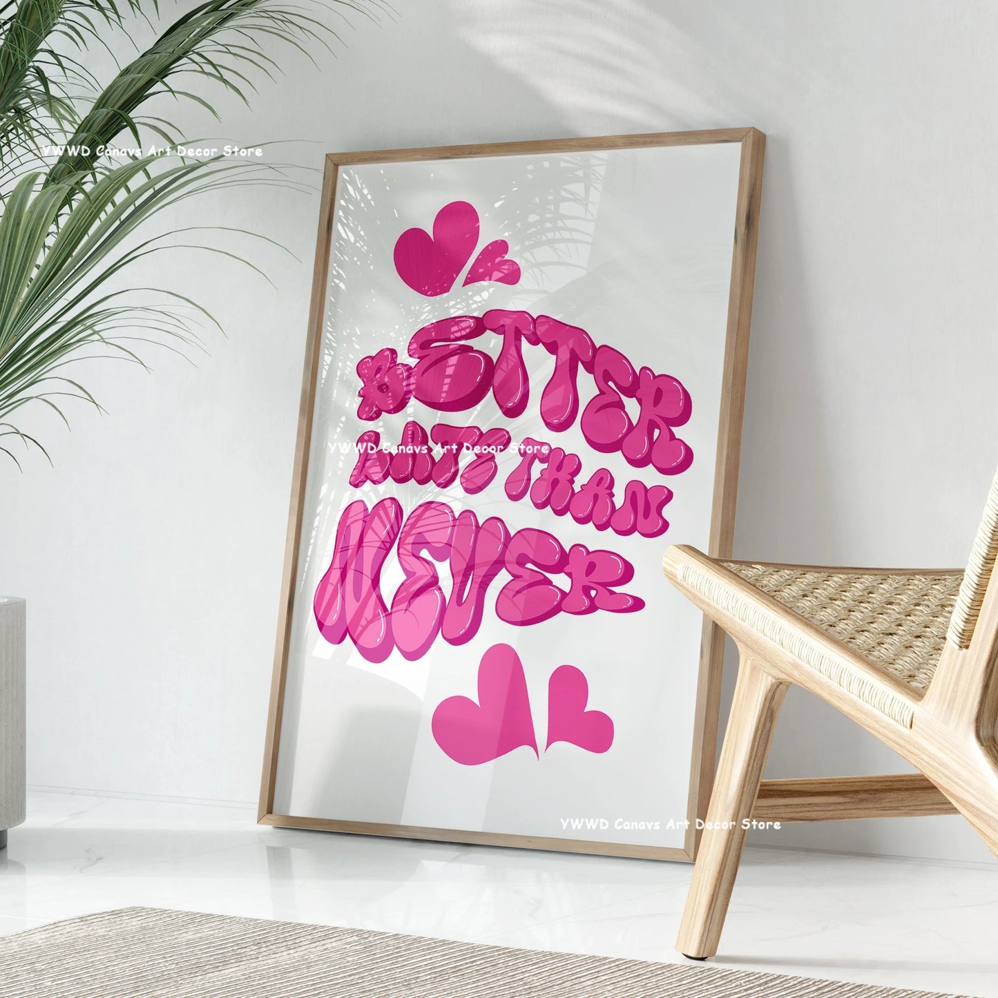Yes, Girls, You Can Be Sure That Canvas Posters Take Care Groovy Typography Pink Aesthetics Wall Art Printing Modern Home Decor