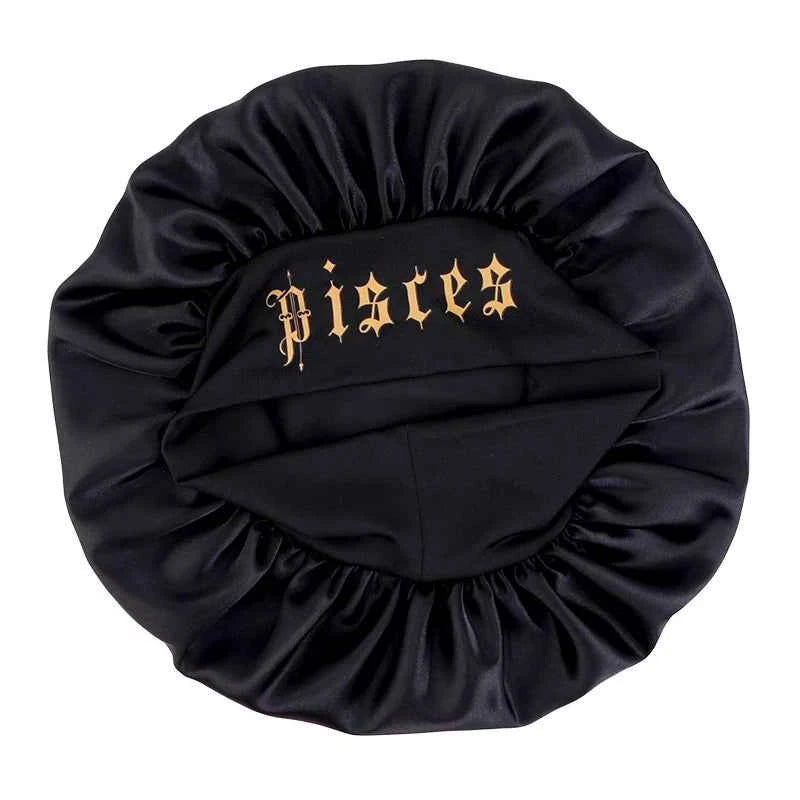 12 Constellation Sleeping Bonnet Wide Band Hair Protection for Daily Use Makeup Hair Care Headwrap Cover Headwear