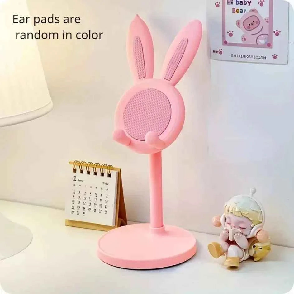 Cute Cartoon Bunny Mobile Phone Stand Desktop Adjustable Holder Can Lift and Adjust Cellphone Bracket For iPhone Samsung Xiaomi