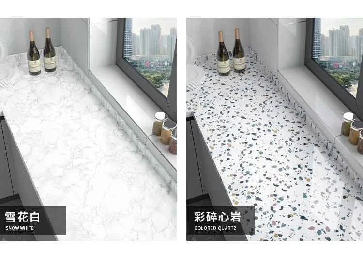10M x 80CM Marble Self Adhesive Wallpaper Waterproof Oil Proof Kitchen Stickers Thermostability Decorative Film Home Decor