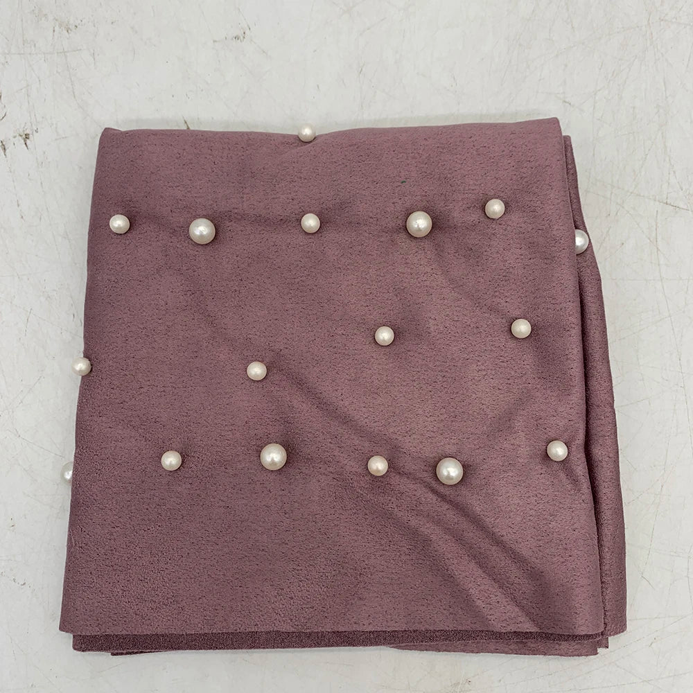 2024 Suede Twisted Turban Cap for Women Beading Head Wraps Bonnet Muslim Headscarf Hat Lady Wrap Head Scarf - NamafadStore