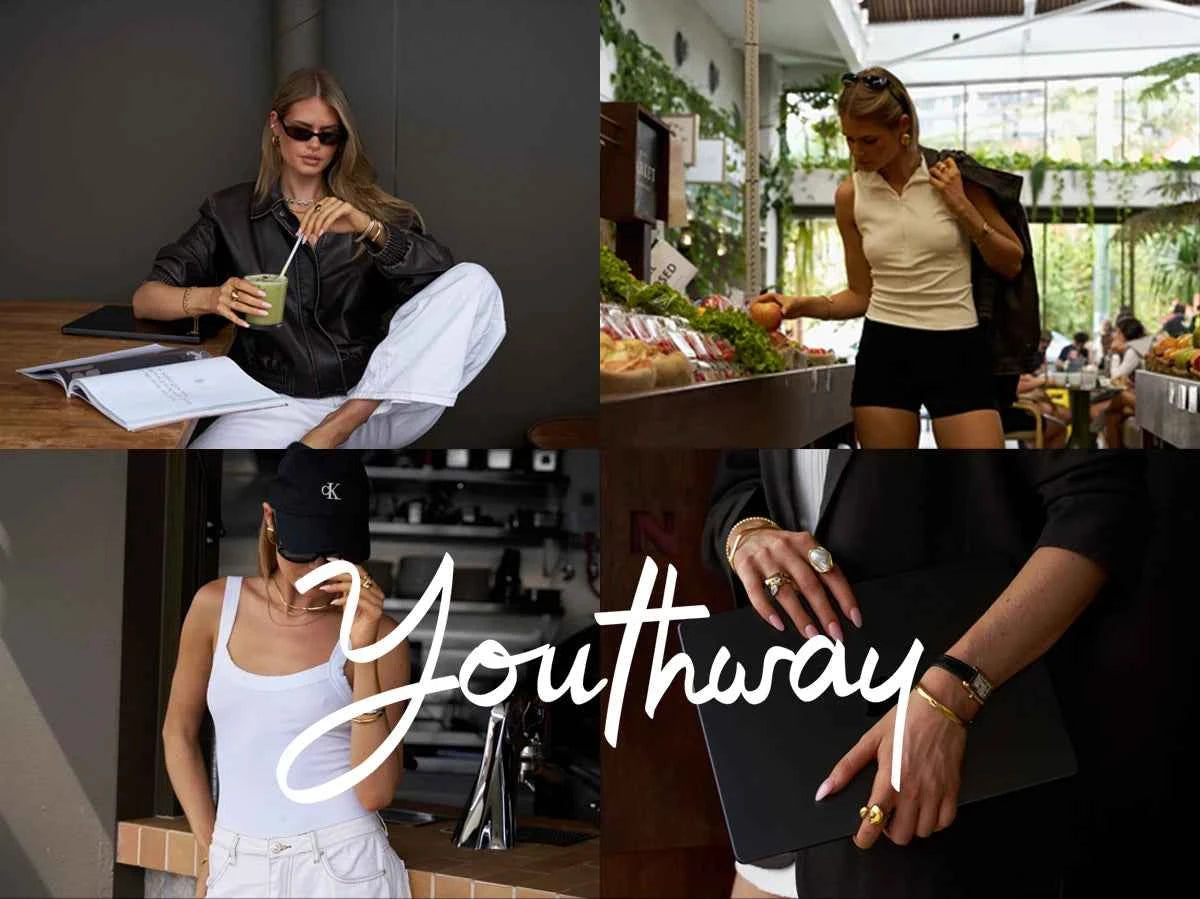 Youthway Irregular Resin Stainless Steel Stud Earrings 18K Gold Color-Plated Women's Fashion Jewelry for Party Wear