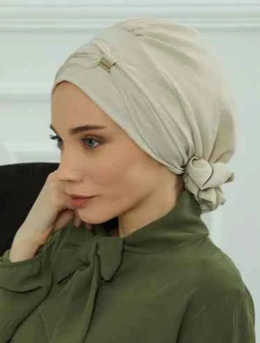 Plain Muslim Instant Turban Hat Inner Hijabs Caps Women Islamic Bandana Bonnet India Hats Female Headwrap Turbante Mujer Flower