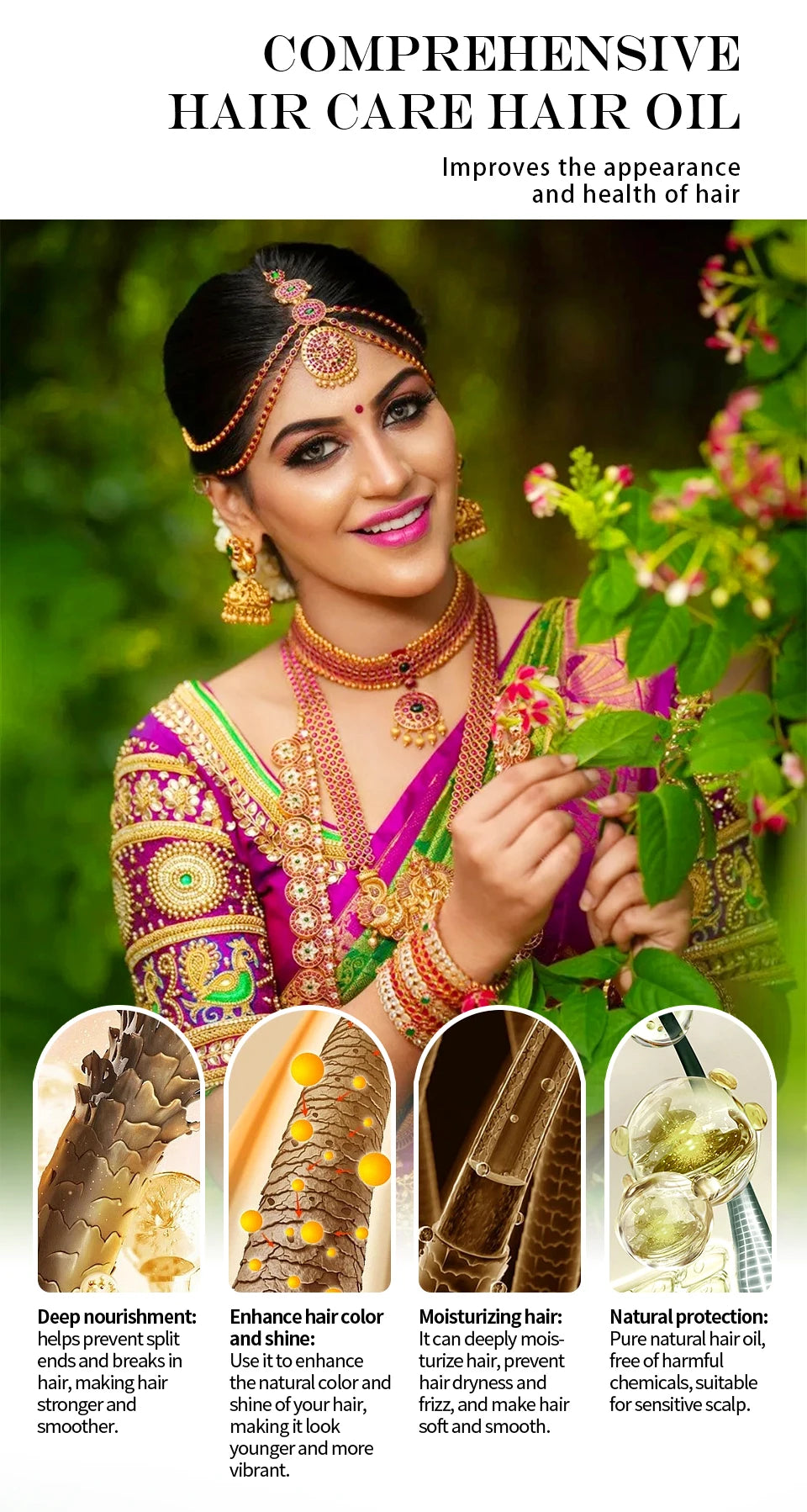 Ayurvedic Hair Growth Oil India Adivasi Organic Hair Growth Serum Anti Hair Loss Fast Regrowth Thicken Oils Hair Growth Products - NamafadStore