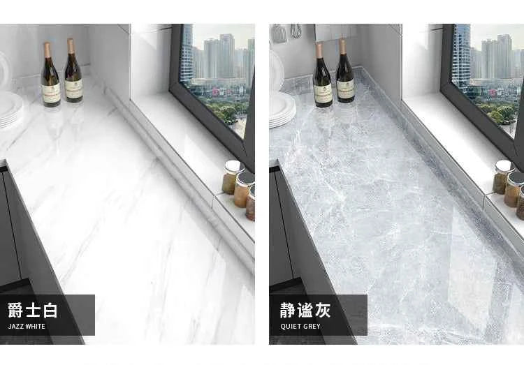 10M x 80CM Marble Self Adhesive Wallpaper Waterproof Oil Proof Kitchen Stickers Thermostability Decorative Film Home Decor