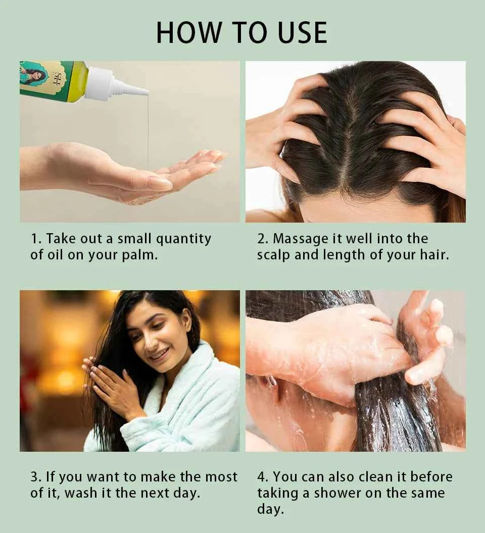 SEVICH Herbal Hair Growth Oil Set Ayurvedic Fast Hair Regrowth Thicken Serum India Adivasi Anti Hair Loss Hair Care Shampoo