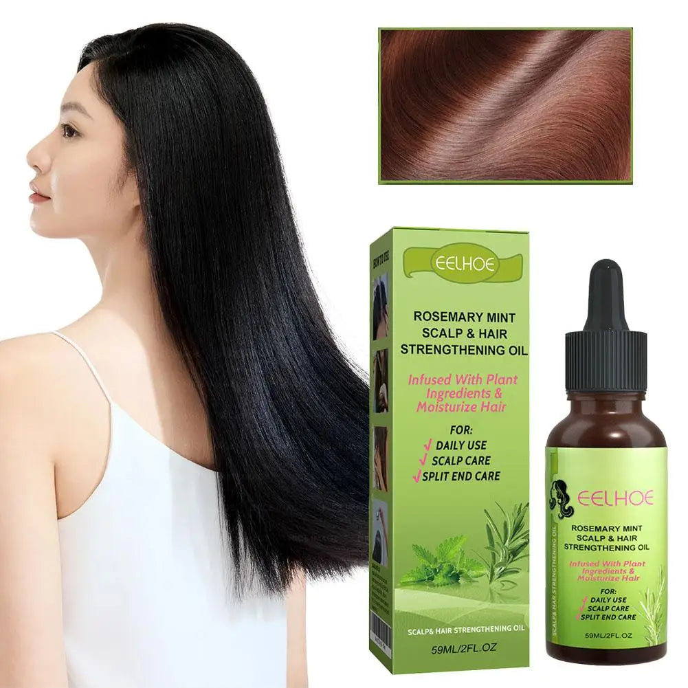 30ml/59ml Batana Rosemary Mint Scalp Hair Strengthening Oil Biotin Essential Oils Nourishing Treatment Split Ends Dry All Types