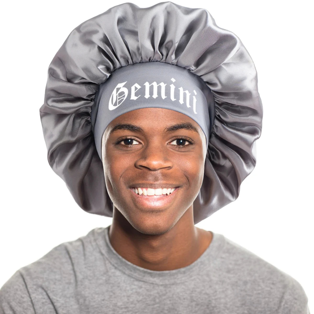 1PC Constellation Print Satin Sleep Bonnet with Wide Band Soft Wrap Comfortable Cap for Daily Use Makeup & Face Washing - NamafadStore