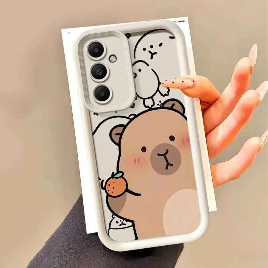 Phone Case for Samsung Galaxy A26 A22 A33 A32 A34 A24 A13 A56 A14 A23 A12 A36 A16 Soft Cover Cute Capybara