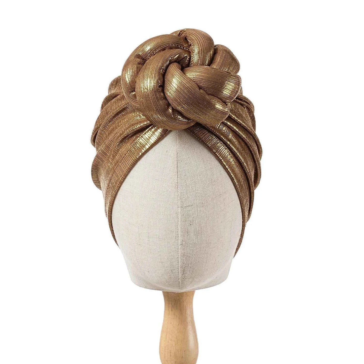 Bonnet For Women Cap Turban Folded Bud Exquisite Headscarf Casual Comfortable Fashion Versatile Warm Cross Hat Edge Wrinkle Lace