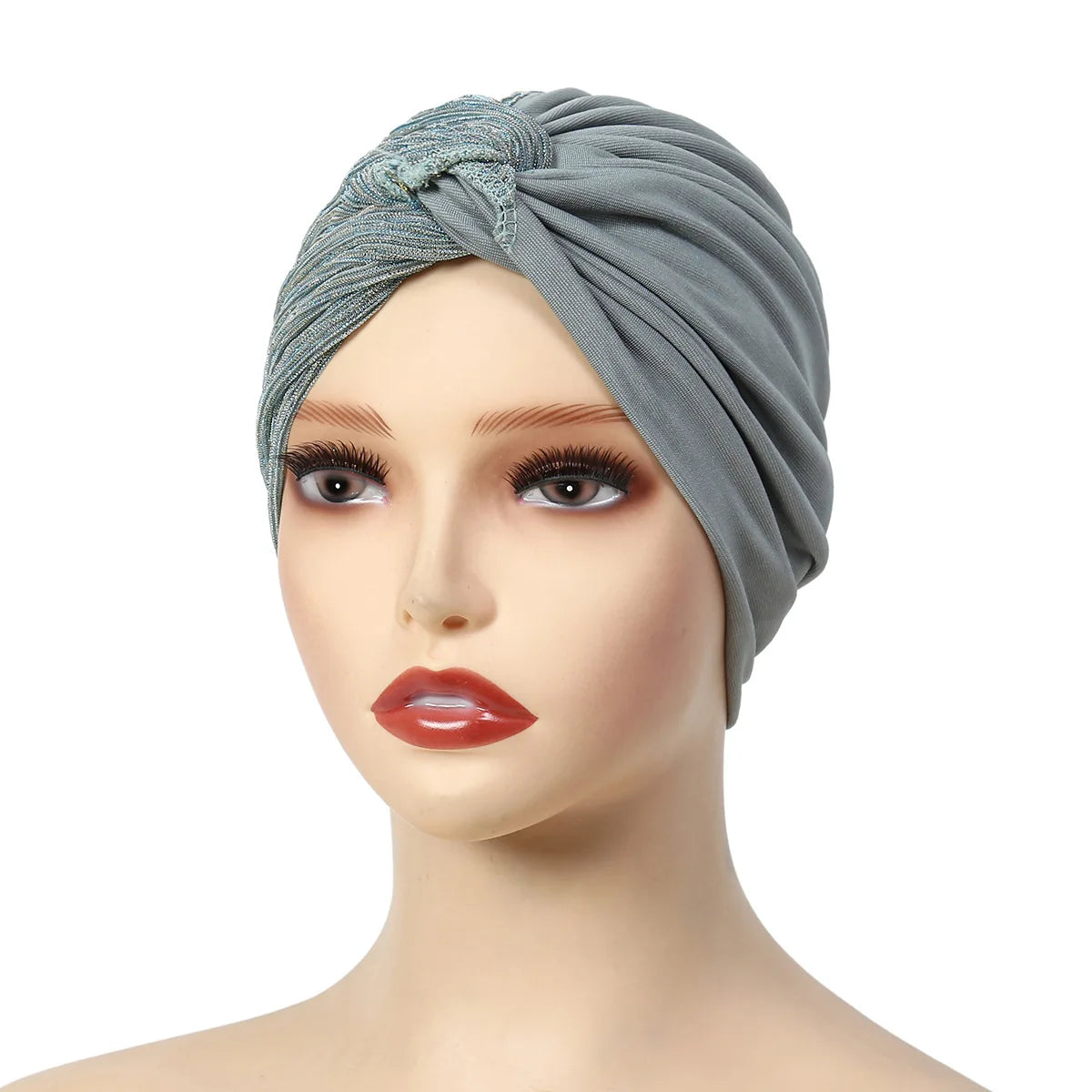 Solid Color Women Muslim Hijab Caps Wrap Head Indian Turban Bonnet Fashion Headdress Islamic Clothing Accessories - NamafadStore