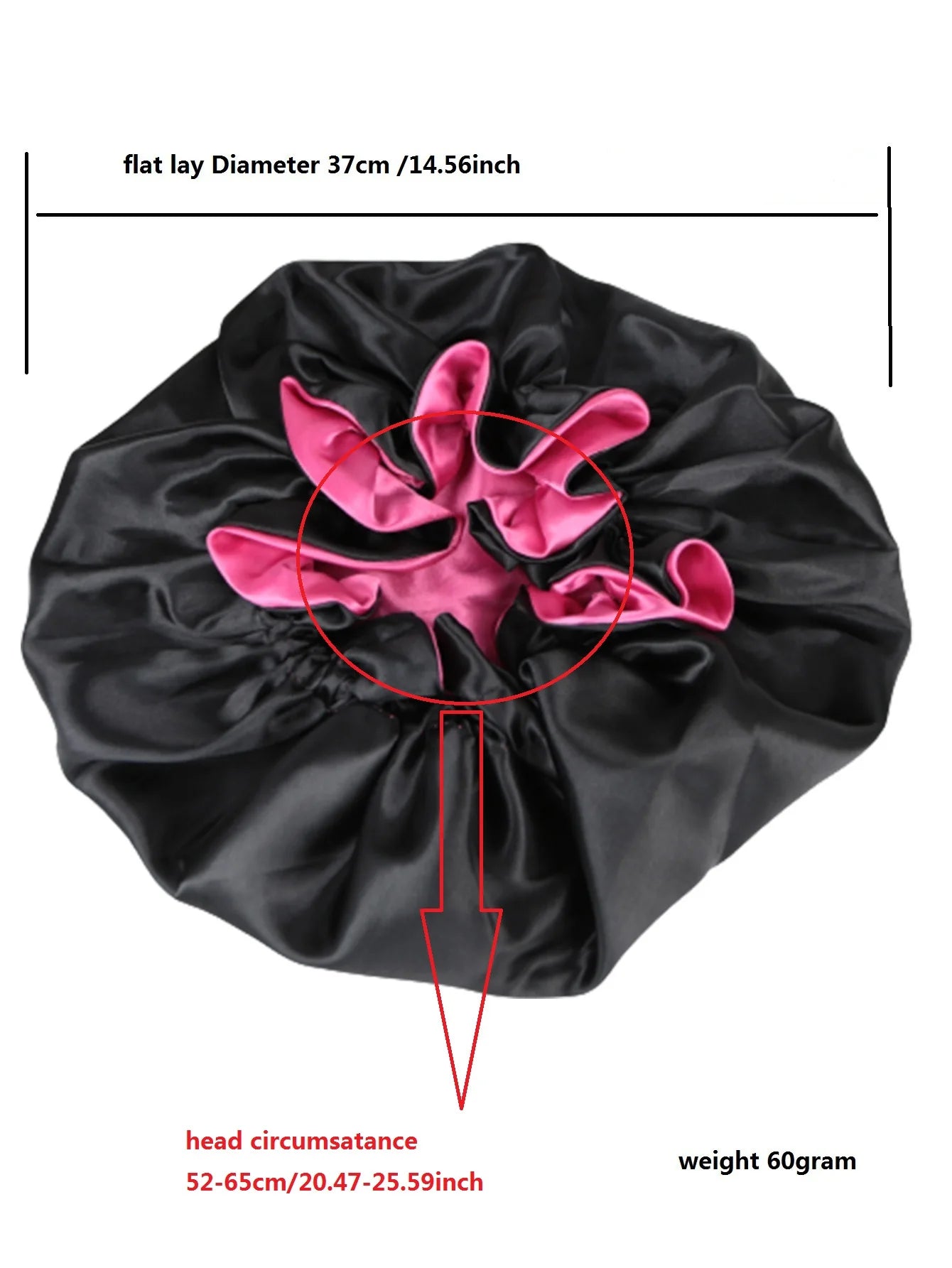 1pc Double Layer Laced edge satin bonnets matching colors sleep bonnet cap