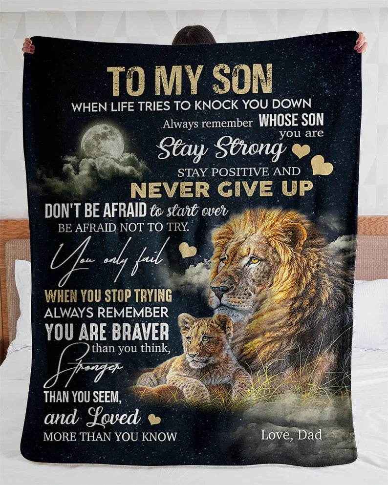 Personalized To My Son Blanket – I’ll Always Be With You, Love From Mom