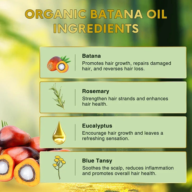 100% Raw Batana Oil For Hair Growth Organic Batana Oil Eliminates Split Ends for Men & Women Moisturize And Repair Hair