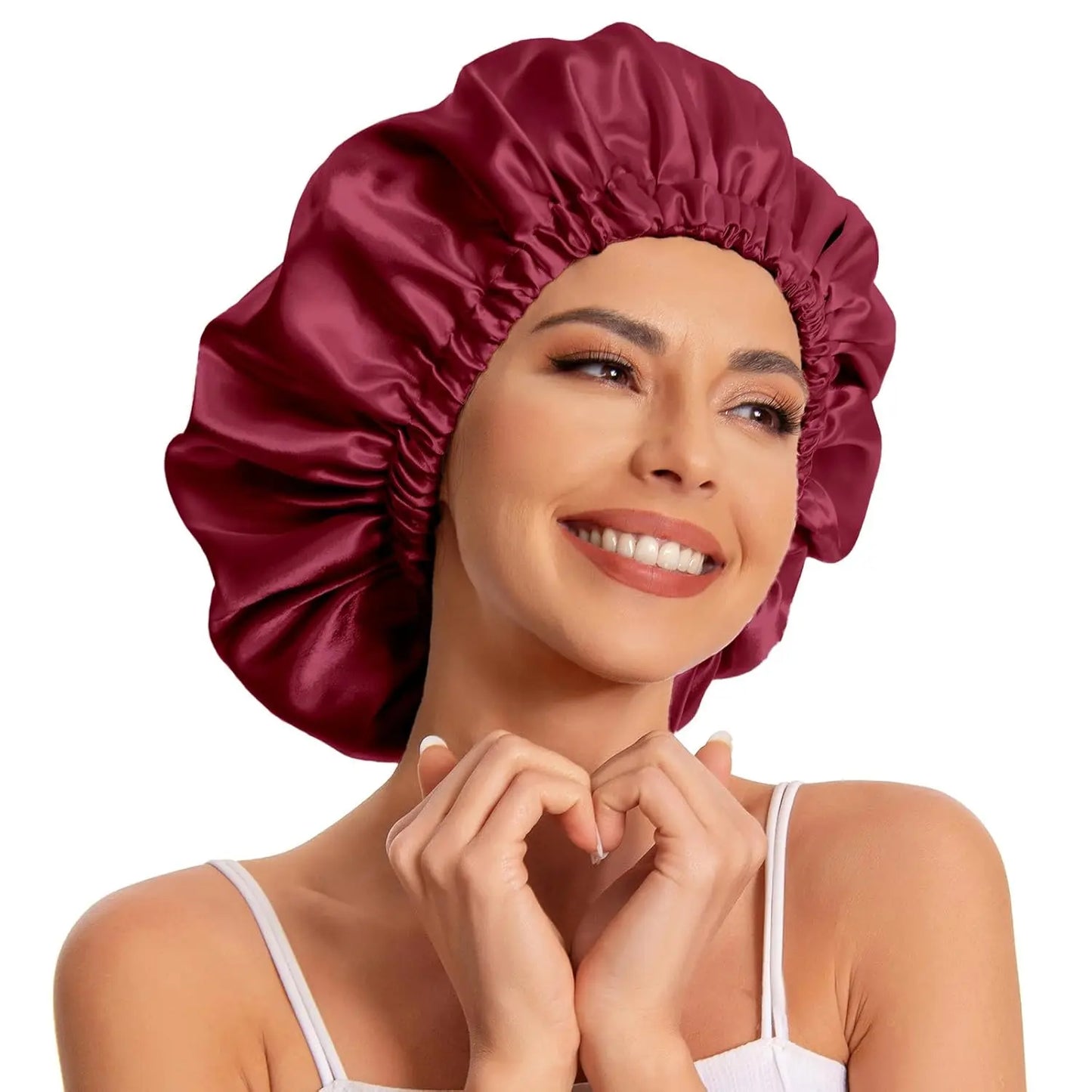 Satin Bonnet Silk Bonnet Hair Bonnet for Sleeping Slouchy Beanie Hat Satin Sleep Cap Women Night Sleep Cap Wrap For Curly Hair
