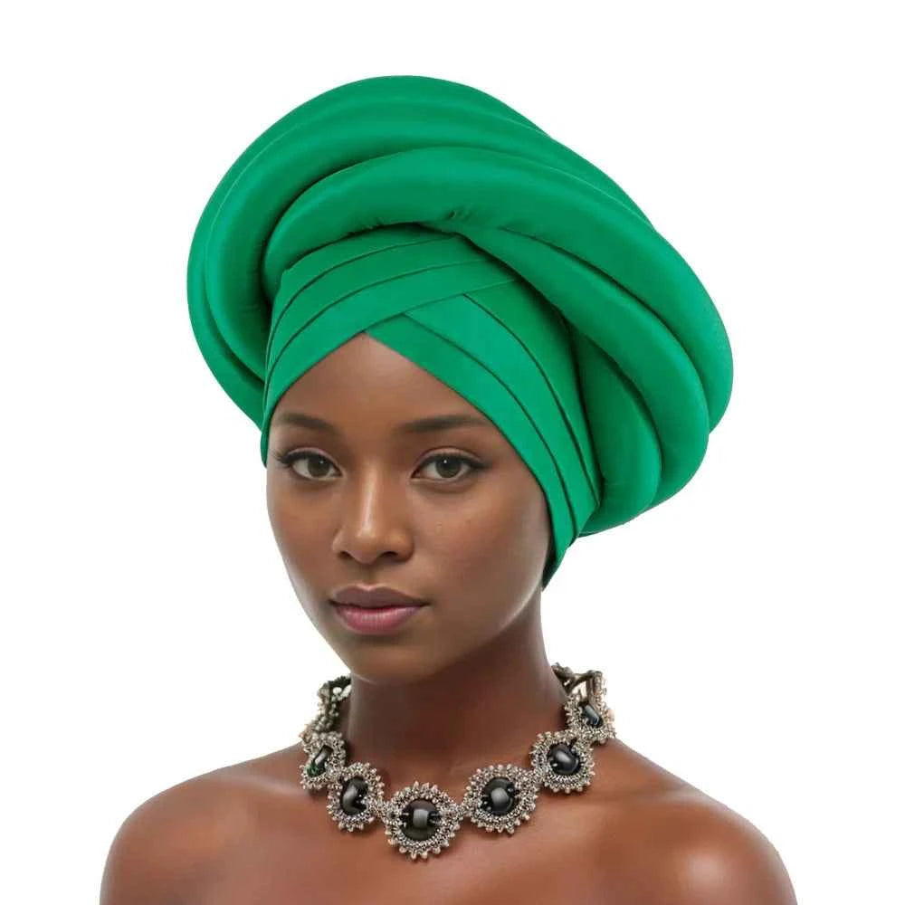 African Headtie Nigerian Auto Gele Turban Caps Female Head Wraps Already Made Wedding Geles Party Headwear Headpiece