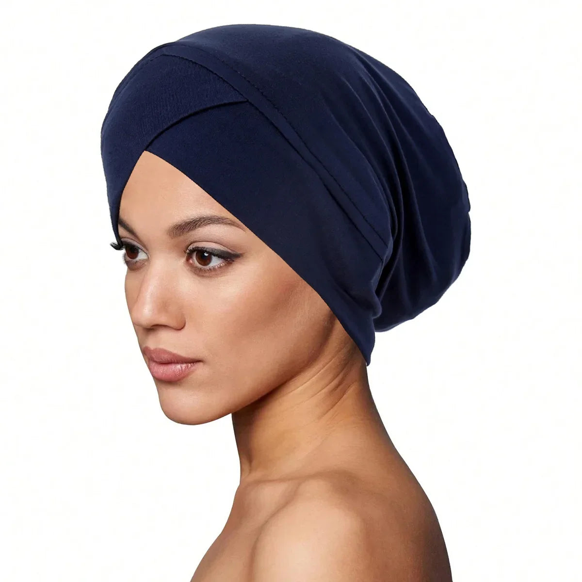 New African Print Turban Beanie for Women - Flower Beanie, Muslim Hijab, Head Wrap, and Hair Loss Bandana