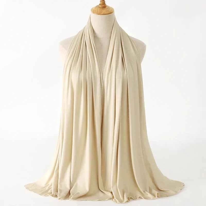 Modal Cotton Jersey Hijab Scarf Long Muslim Shawl Plain Soft Turban Tie Head Wraps For Women Africa Headband 170x60cm