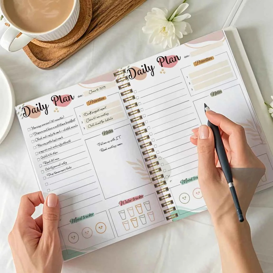 Daily Planner Undated To do List Task Notebook,Daily Planner 52 Sheets Tear Off Easily Organize Your Daily Tasks School Supplies