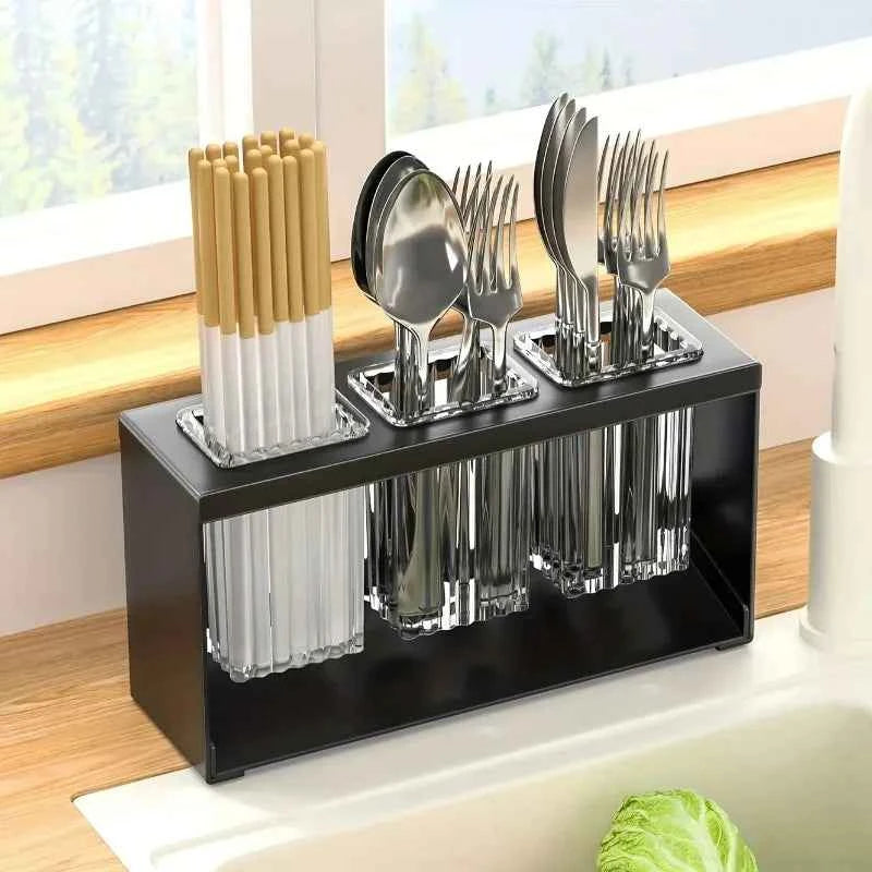 2026 Universal Home countertop drain storage rack, kitchen knife and fork storage rack, chopsticks