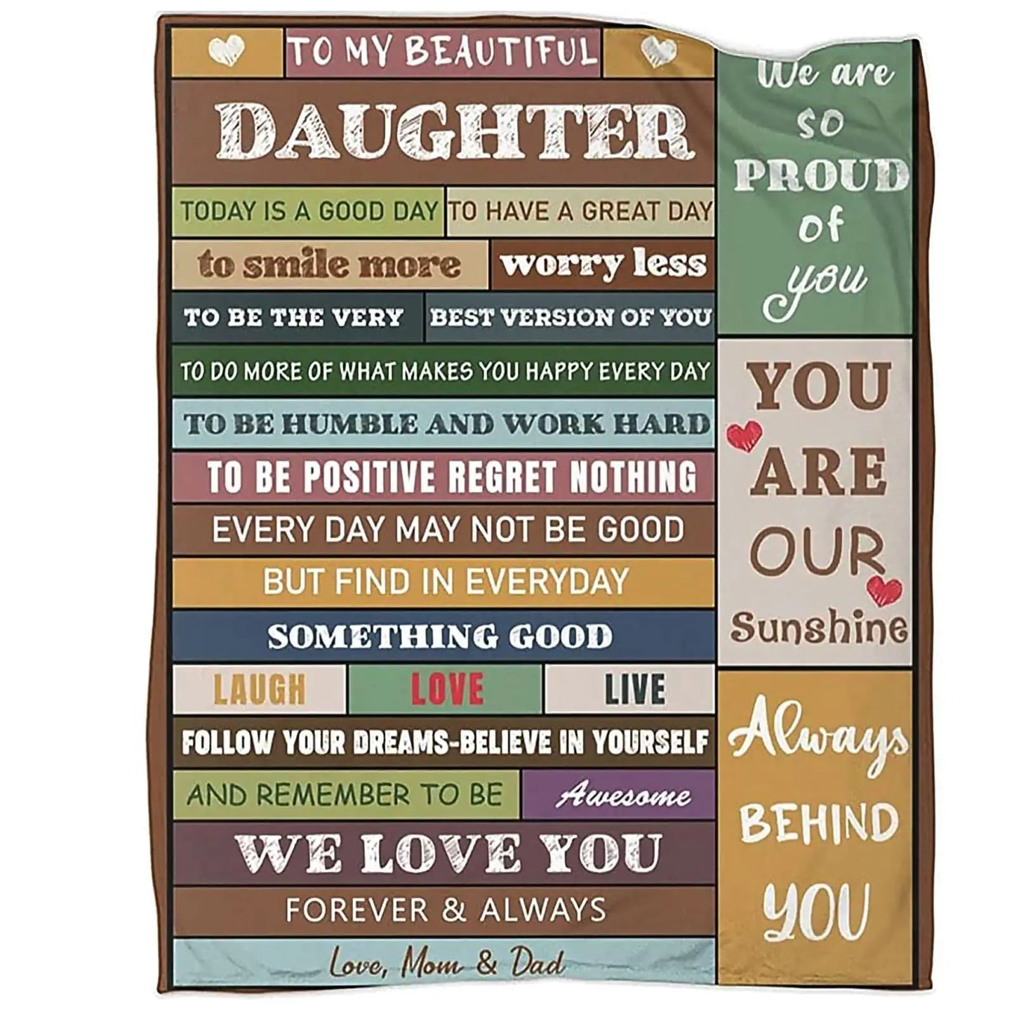 Sofa Throw Blanket for Daughter – Heartfelt Birthday & Christmas Gift