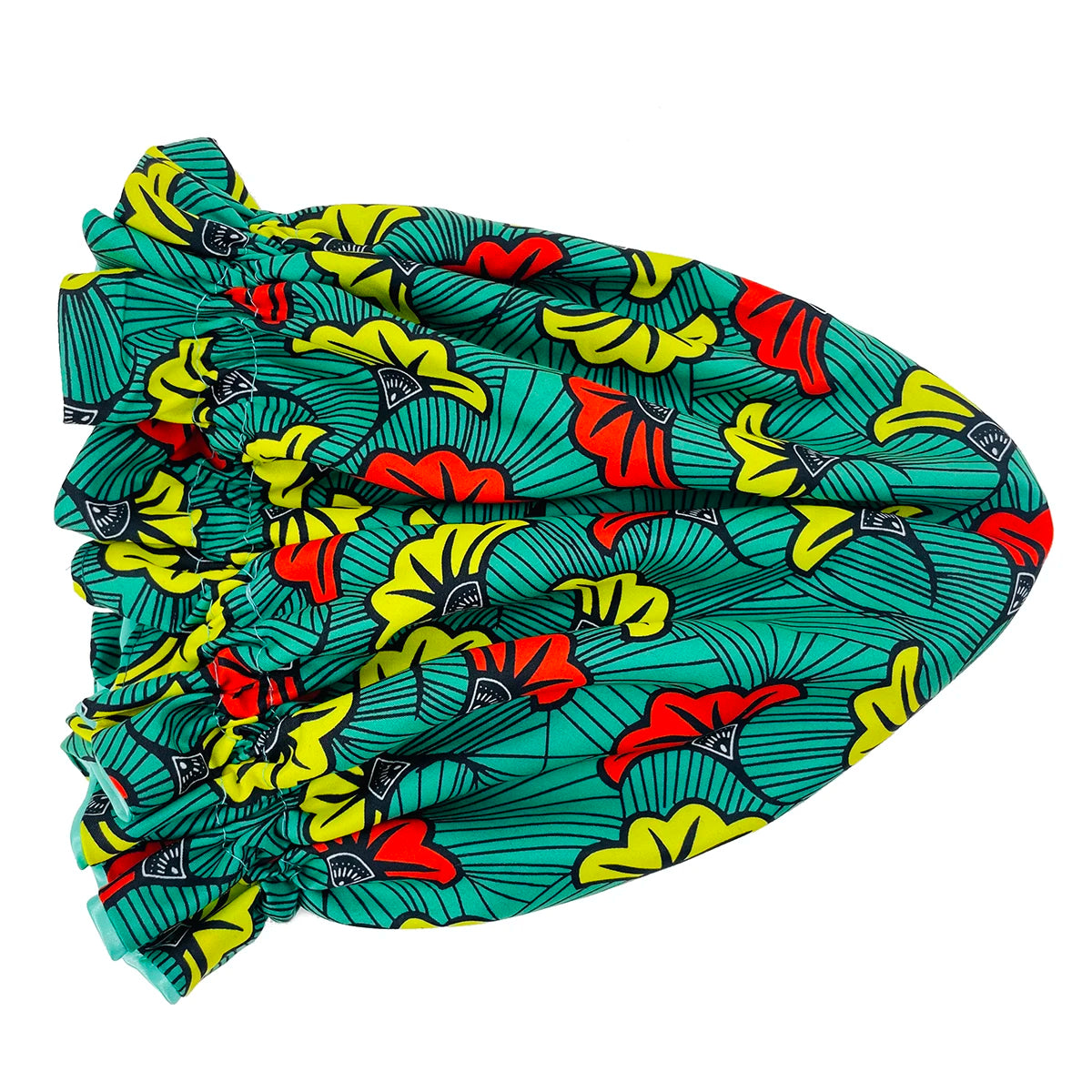 African Pattern Print Bonnet Hijabs Hat Women Night Sleep Cap Double Layer Satin Turban Extra Large Head Wear Lady Head Wrap Hat - NamafadStore