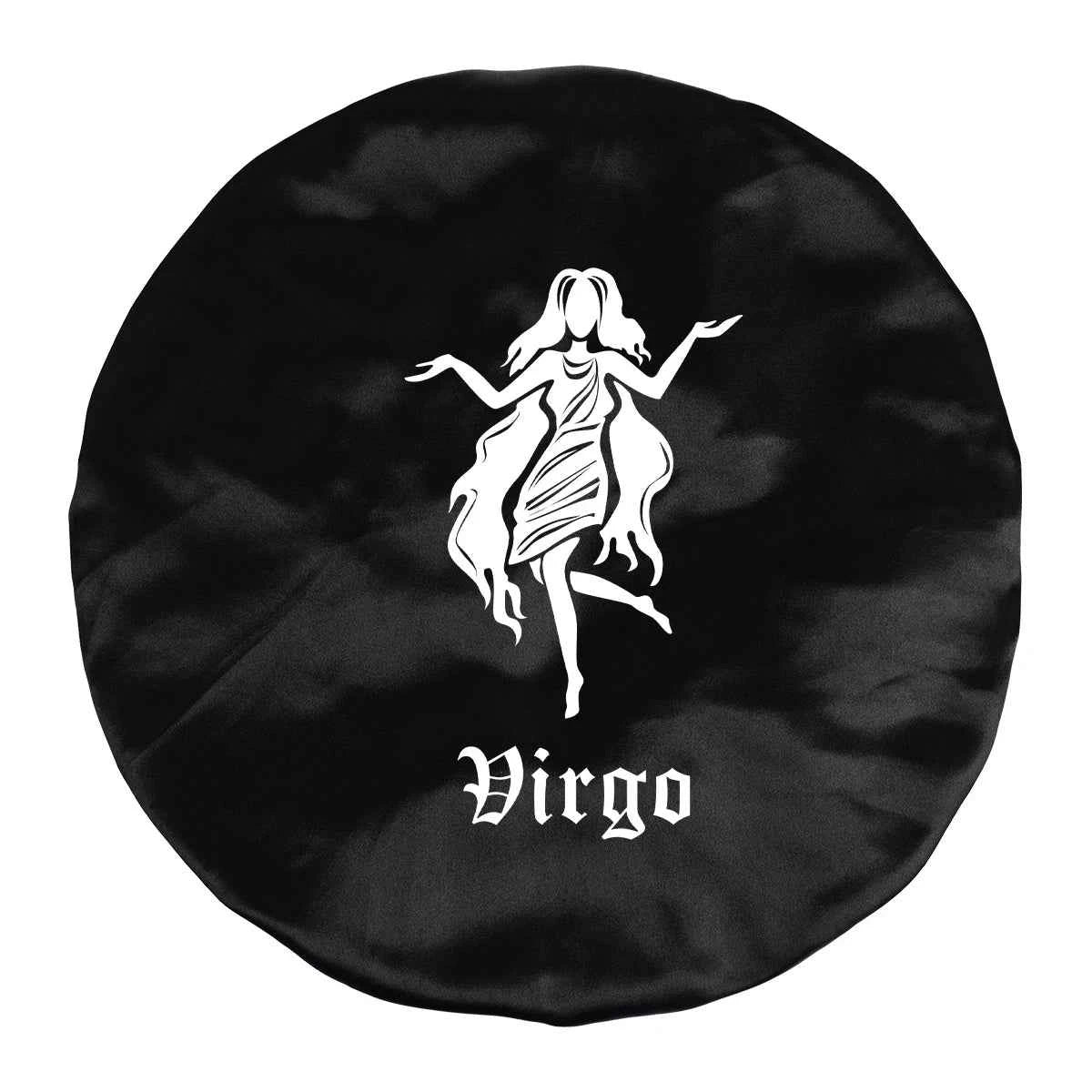 (1-Pack) Reversible Satin Sleep Bonnet Adjustable Wide Band Hair Protection for Nighttime Makeup & Routines Hidden Zodiac Print