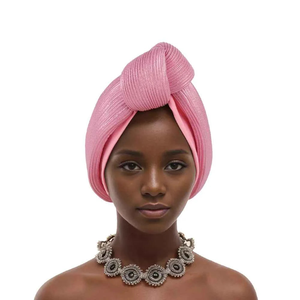 Fashion Women Top Knotted Turban Cap Female Bandana Headscarf Hat African Head Wraps Wedding Party Lady Headwear Bonnet