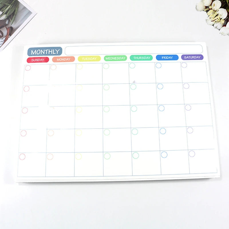 Magnetic Fridge Calendar – Monthly & Weekly Dry Erase Planner Whiteboard