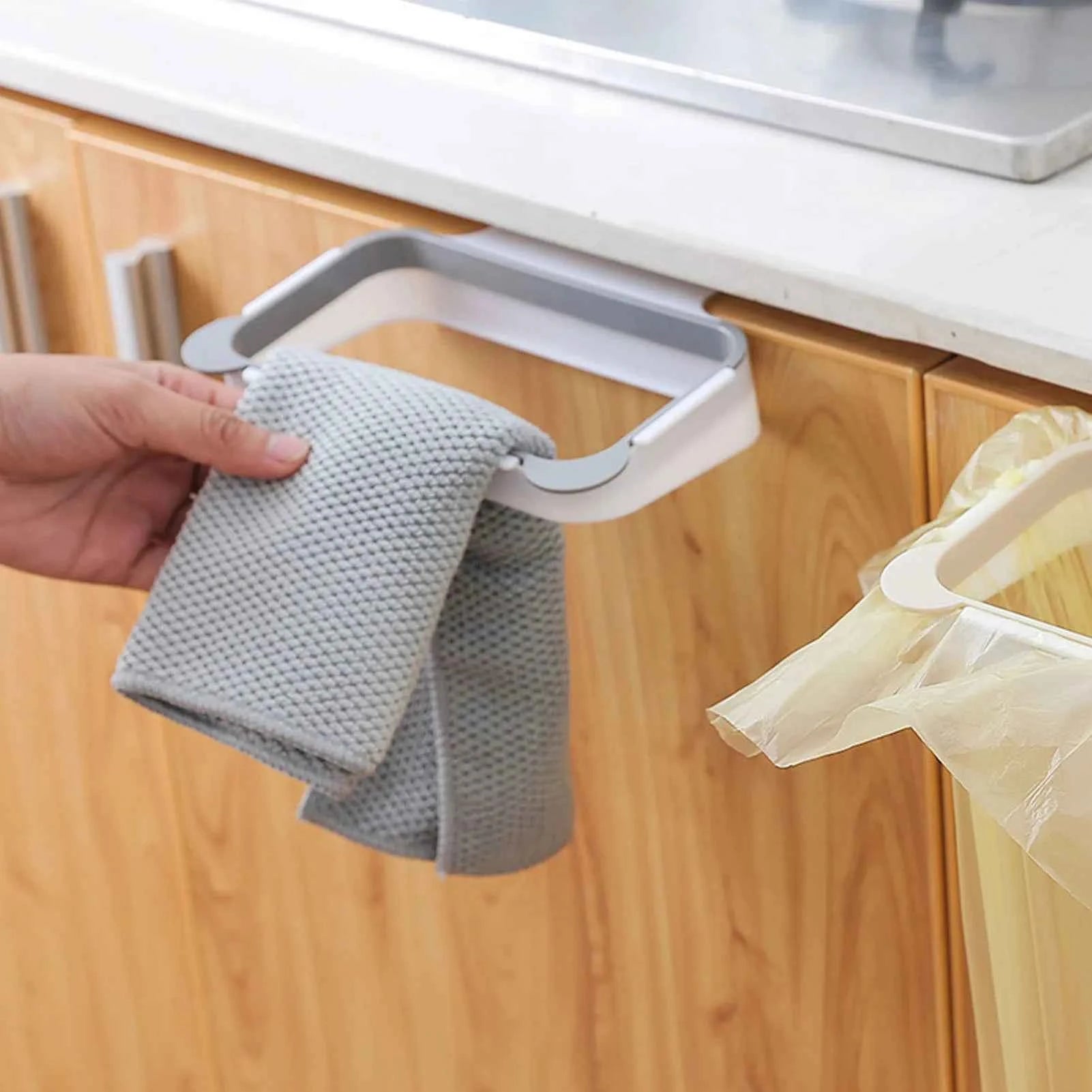 Shopping Bag Holder Multipurpose Easy Access Portable Garbage Bag Holder Rack Space Saving Plastic for Living Room for Kitchen