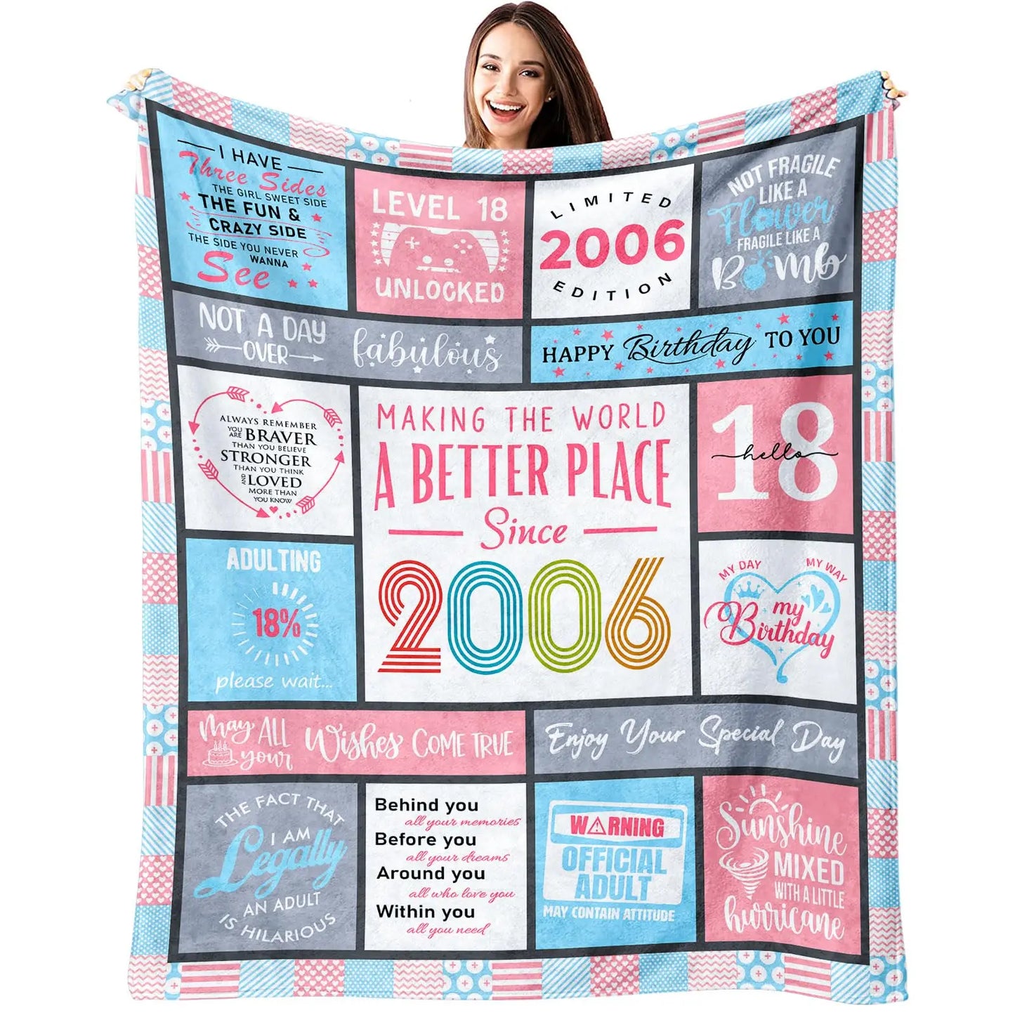 18th Birthday Gift Blanket for Girls – Daughter, Sister & Bestie
